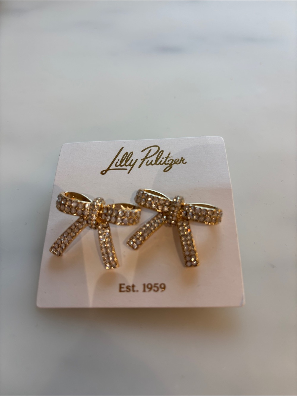 Lilly Pulitzer Bow Crystal post earrings